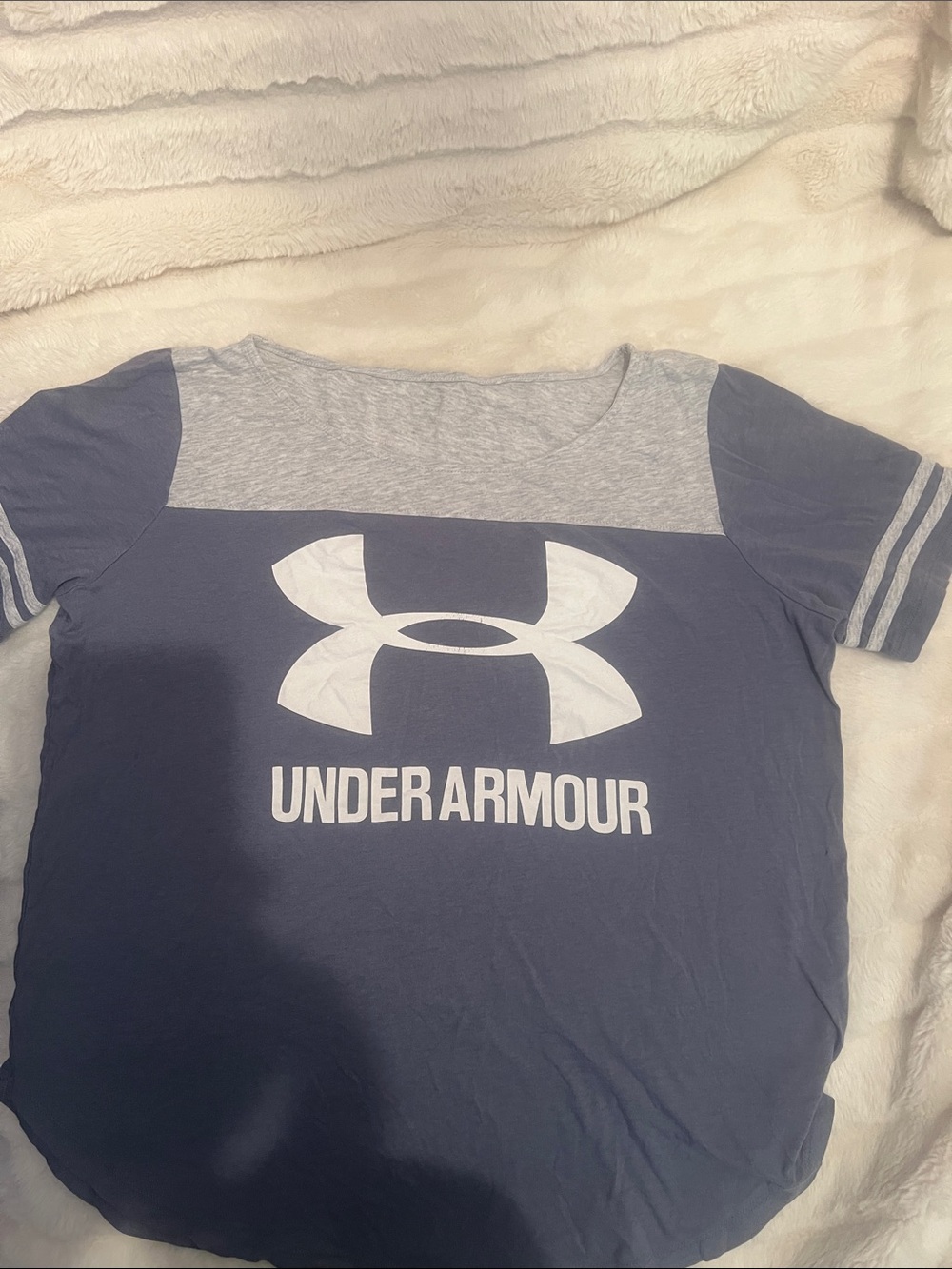 Under Armour Navy & Heather Gray Short Sleeve Logo Tee